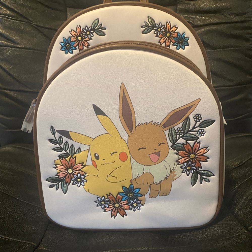 Loungefly Pokémon Pikachu & Eevee Floral Mini Backpack (BoxLunch Exclusive)